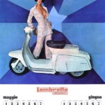 Raffaella Carrà Lambretta calender may june