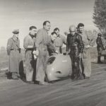 1951 Ο Poggi με το Sirulo κατά τη διάρκεια μιας δοκιμής επιδόσεων ταχύτητας στο Monthléry