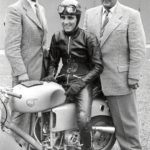 1951 Ο Romolo Ferri με το μοντέλο NSU 125 για διαφημιστική εκστρατεία στη Γερμανία