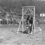 1956 Gymkhana (αγώνες δεξιοτεχνίας με μοτοσικλέτα) με Lambretta στο Πινερόλο