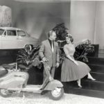 Ο Τζέιμς Κάγκνεϊ με τη Lambretta 150LD, ΗΠΑ