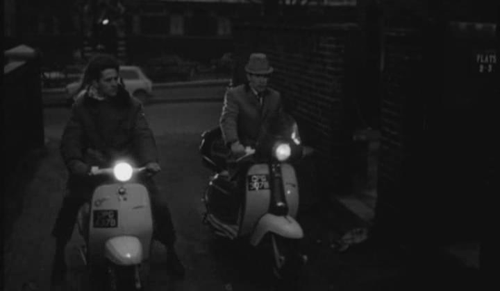 1964 Lambretta J 100 Cento (left) in Georgy Girl, Movie, 1966