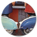 Two Lambretta scooters